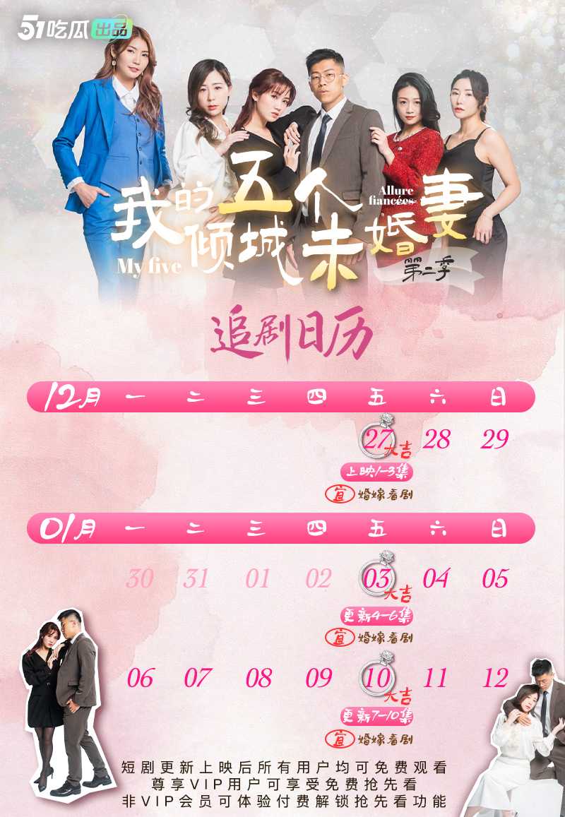 《我的五个倾城未婚妻》第二季 51短剧年度热门成人短剧 火热来袭🔥🔥🔥 4-6集已更新 - 51吃瓜网-51吃瓜网